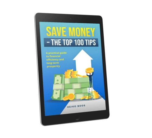 Cover of Save Money – The Top 100 Tips book, ultimate guide to saving and financial freedom